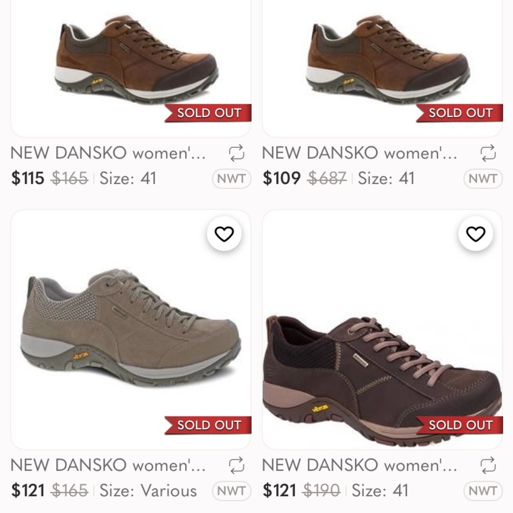 Dansko‎ Paisley Waterproof Suede Leather Sneakers Shoes Womens 40 Walnut Brown - Picture 15 of 16